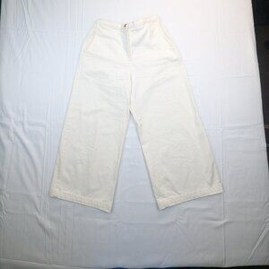 RARE Ciao Lucia Orlando Wide Leg Pant Cream Cotton Size S